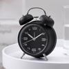 Metal Frame Silent Student Alarm Clock 4 Inch Table Clock Twin Bell Loud Alarm Clock  Bedroom