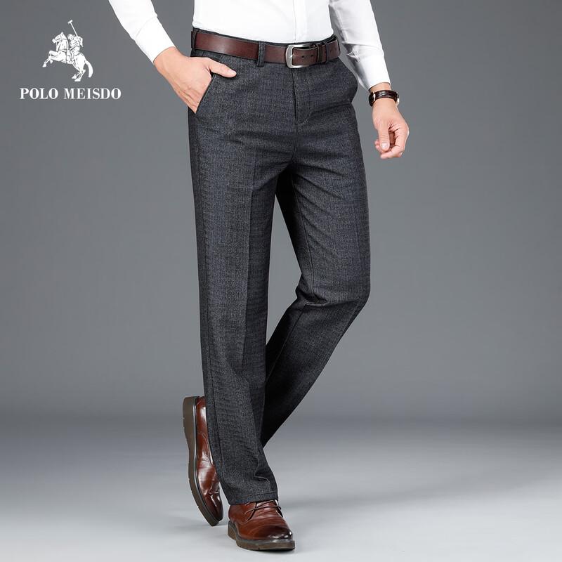 

POLOMEISDO Men s Straight Leg Business Suit Trousers 31