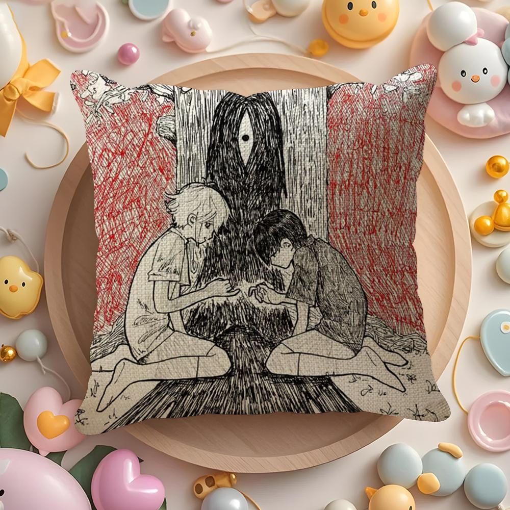 Game Anime O-Omori Pillow Case Pattern Printed Pillowcase For Living Room Sofa Cushion Cover & Bedroom Decor