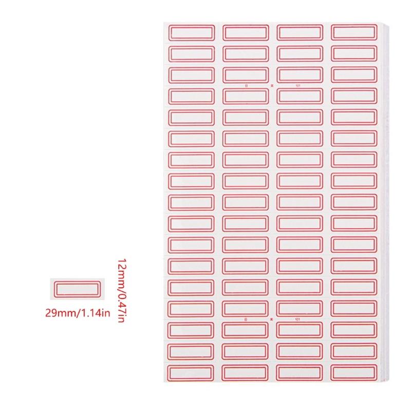 50 Sheets Writeable Labels Sticker Small Blank Sticker for Envelopes File Folders Jars Boxes School Office Kitchen