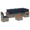 VidaXL Garden Lounge Set with Cushions 7 Pcs, Patio Sofas, Furniture Set, Outdoor Terrace Furniture, Grey 3226866