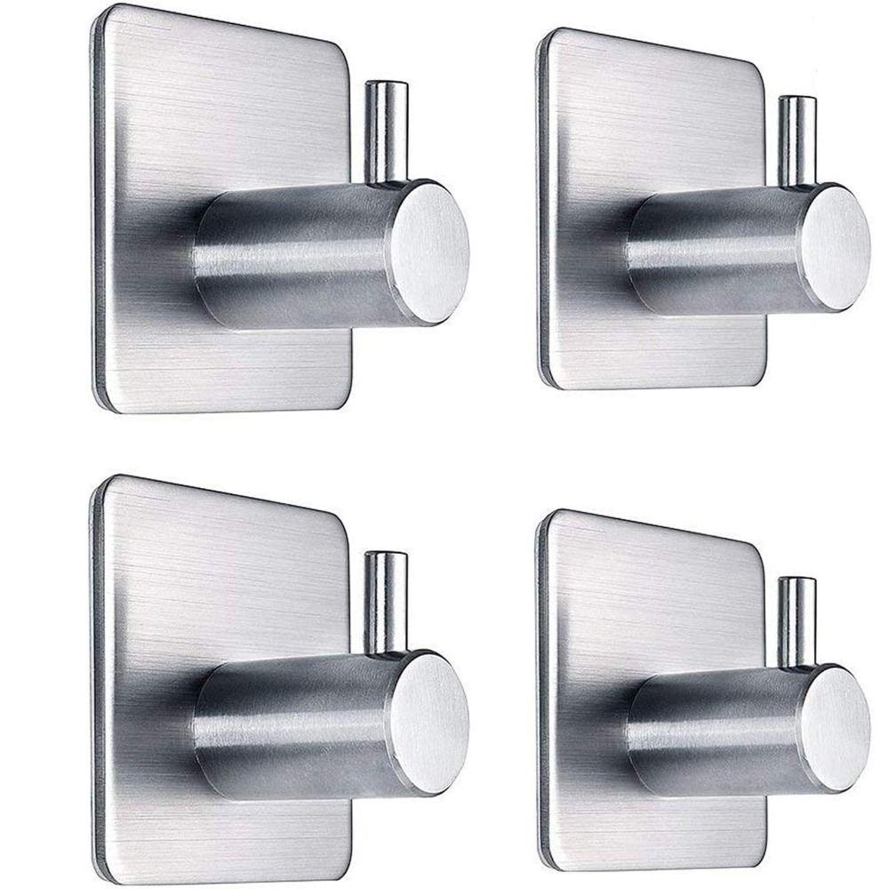 

4Pcs Heavy Duty Adhesive Wall Hook Multi-Purpose Towel Rack Towel Holder Bathroom Kitchen Hardware