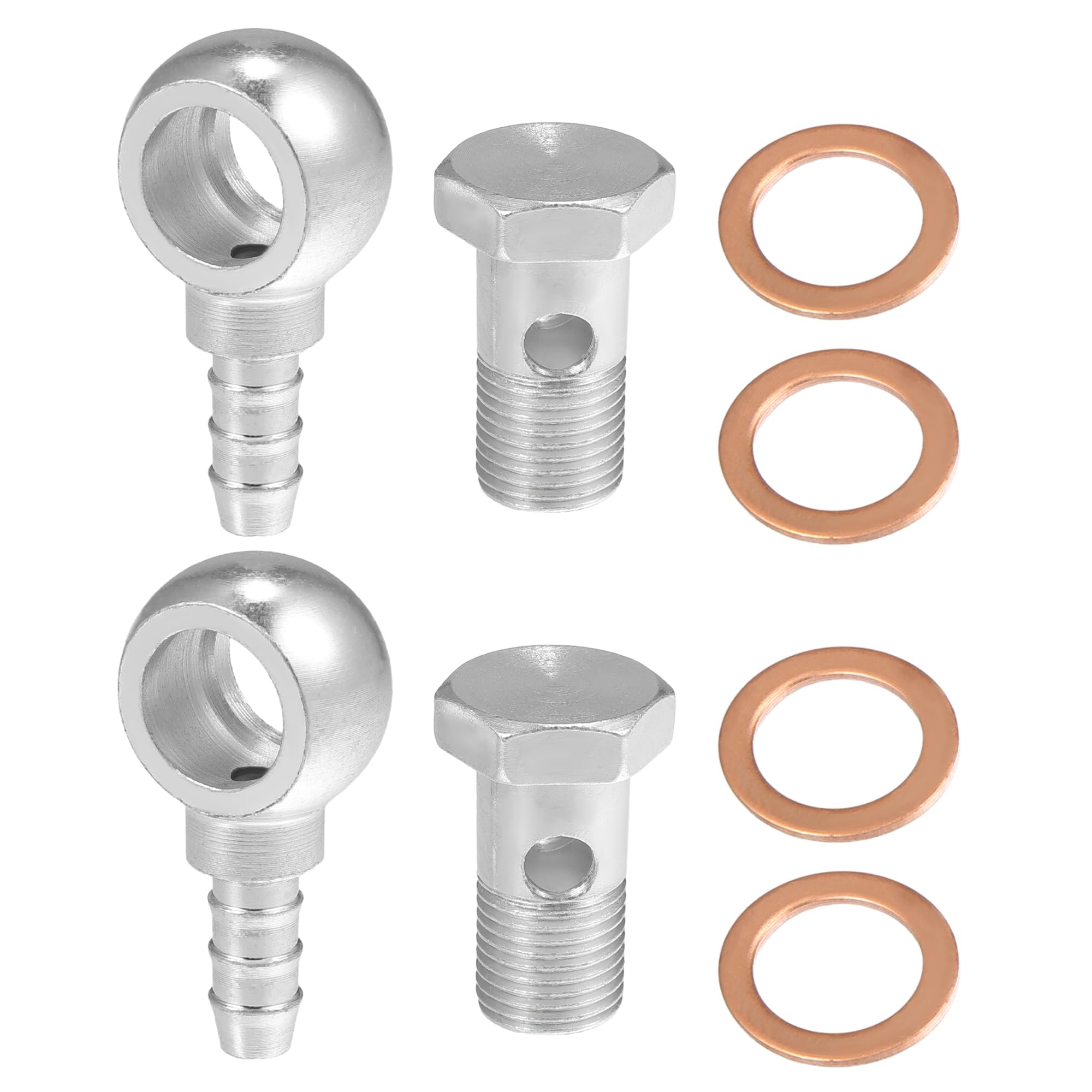 

ACROPIX Болт Банджо Фітинг Штуцер для Шланга Фітинг Банджо Паливна Лінія з Гвинтовою Шайбою для Мотоцикла 16мм Внутрішній Діаметр 10мм Зовнішній Діаметр M16x1.5 Sil