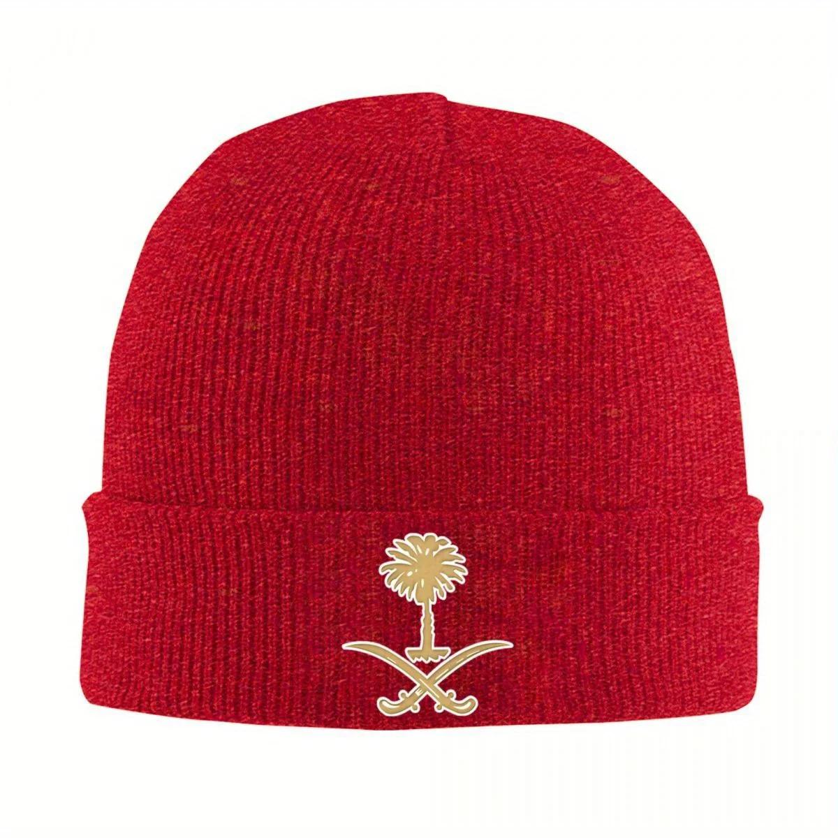 Saudi Arabia Logo Hat Autumn Winter Beanie Warm Cap Unisex Acrylic Knitted Hat