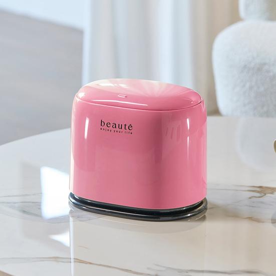 Desktop Trash Can with Press-Type Cover Large Capacity Wide Opening