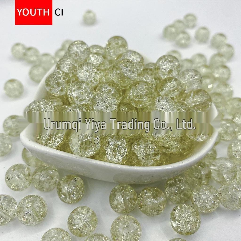 Koraliki z kryształowego szkła z glazurą crackle ice do samodzielnego tworzenia bransoletek i projektów przekładek