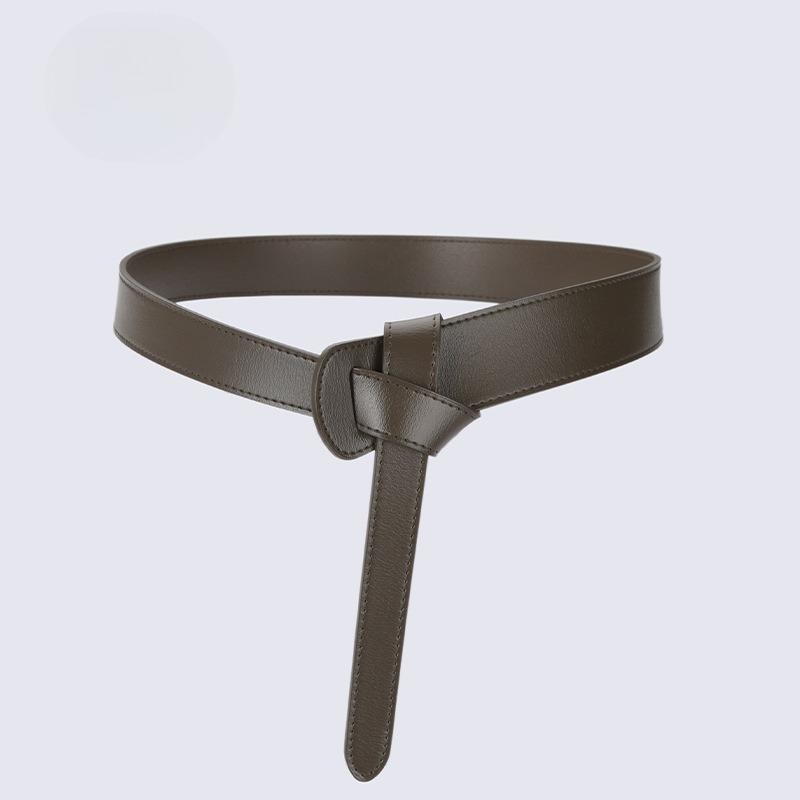 Knotted Belt Women's Sweater Coat Decorative Women's Belt Skirt Typified Leather Waist Seal