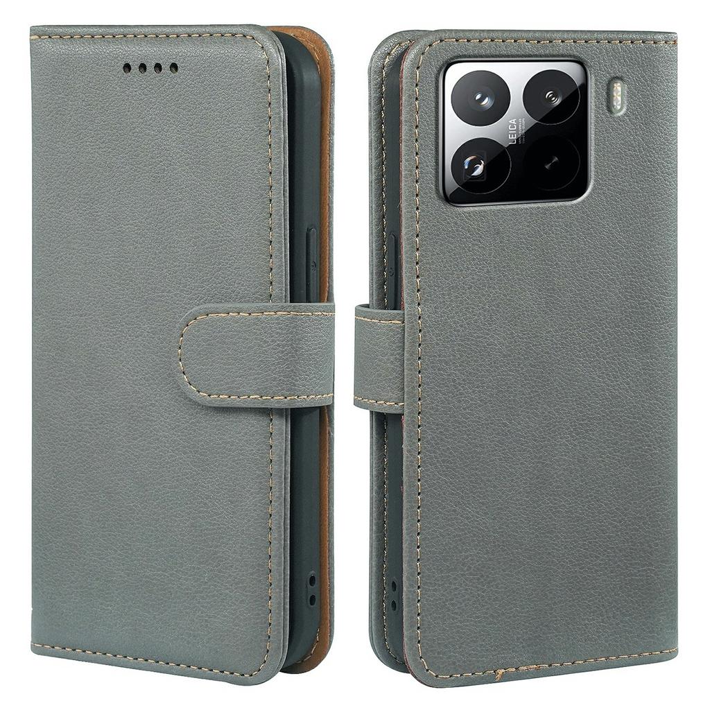For Xiaomi 15 Pro Case RFID Blocking Wallet Litchi Texture Leather Phone Cover Magnetic Clasp