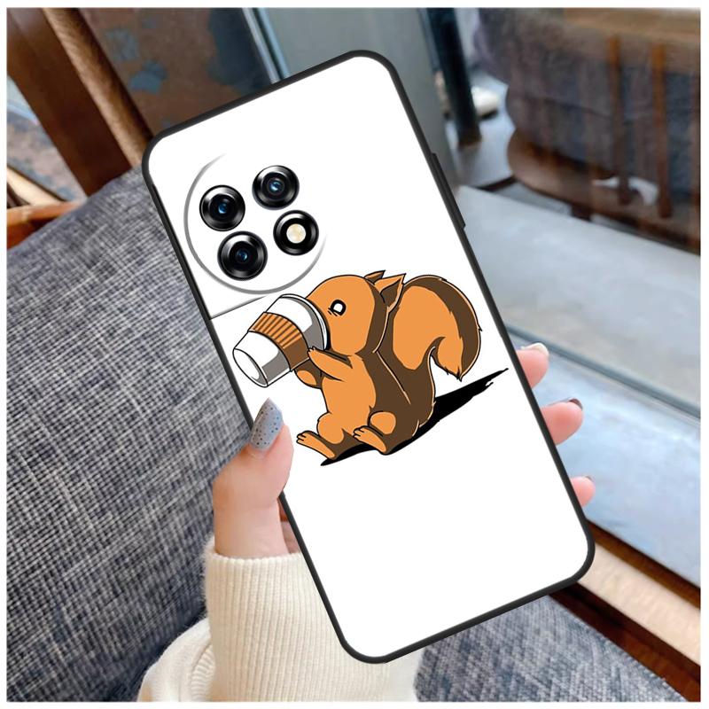 Cartoon Animal Squirrel Case For OnePlus 13R 13T 12R 10R 10T 15 13 12 11 10 9 Pro Nord 5 CE 2 3 4 Lite N20 N30 Coque