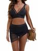 Mesh Drawstring High Waist Sexy Two Piece Bikini Set Elegant Comfortable