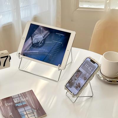 Soporte Metálico para Teléfono Móvil Decoración de Escritorio Estante Plano de Hierro Perezoso