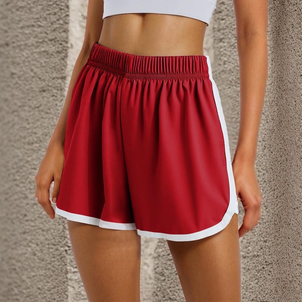 Women's Athletic Loose Fit Shorts Elastic Waist Casual Yoga Beach Shorts Lightweight Breathable Sportswear for Outdoor Activities
