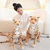 34-66CM Simulation Sitting Cheetah Plush Toy Plush Stuffed Wild Animal Doll Photography Props Home Decoration