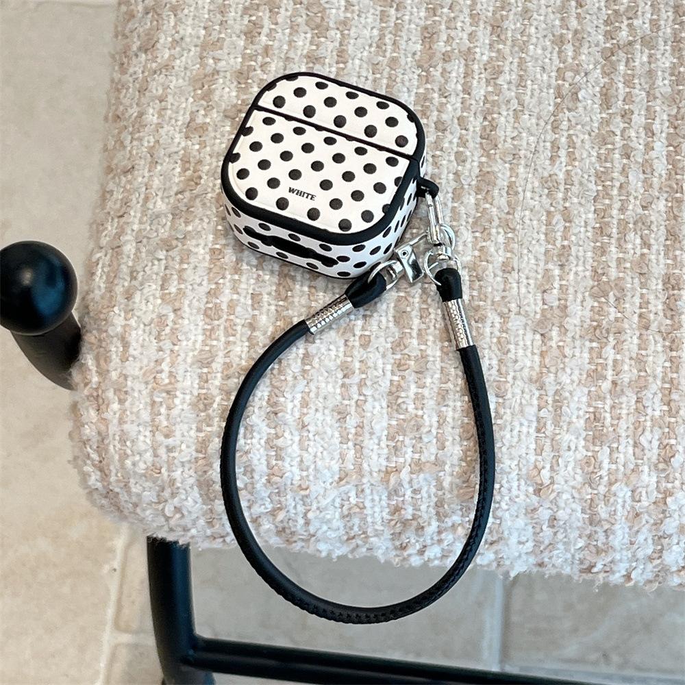 Simple Dopamine Polka Dot Earphone Cover for Apple AirPods 1 /1 Generation Niche Lanyard Case PRO1/PRO1
