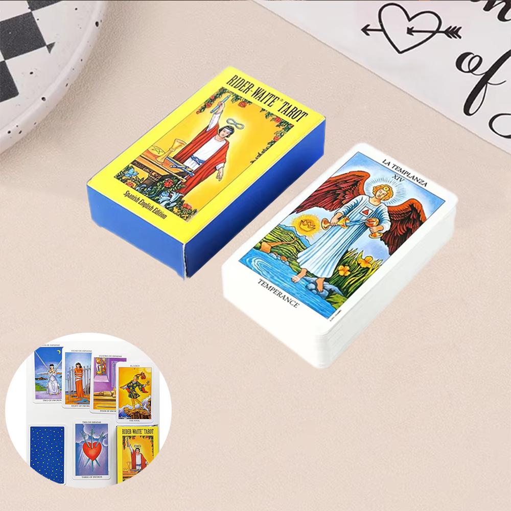 Hot Sale Rider Waite Tarot Card Divination Personal Use Tarot Deck Full English Spanish Version Oracles Deck Girls Board Game