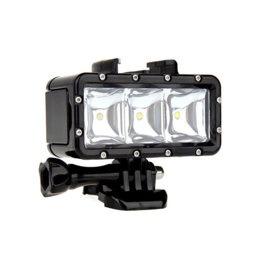 Underwater Waterproof Case Diving Spot Light LED Mount For GoPro Hero 5 4 3+ 3 SJ4000 For Xiaomi Yi Camera 3 Lighting Modes 3LED
