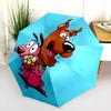 Courage the Cowardly Dog and Scooby-Doo  Pattern, Automatic Folding Umbrella, Portable and Foldable Design, 8 Ribs, a Christmas or Birthday Gift.