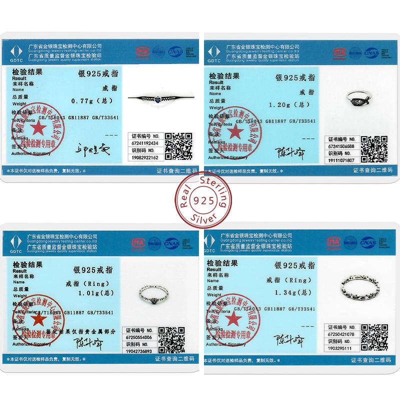 Original Rings 925 Silver Simple Sparkling Heart Bow Dragon Firefly Star Moon Ring for Women Girls Wedding Jewelry Gift