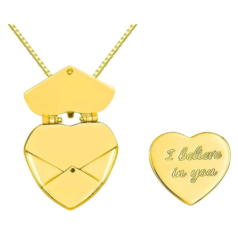 

Heart Locket Necklace in Stainless Steel Stylish and Versatile Accesosry for Romance Gifts and Everyday Casual Wear
