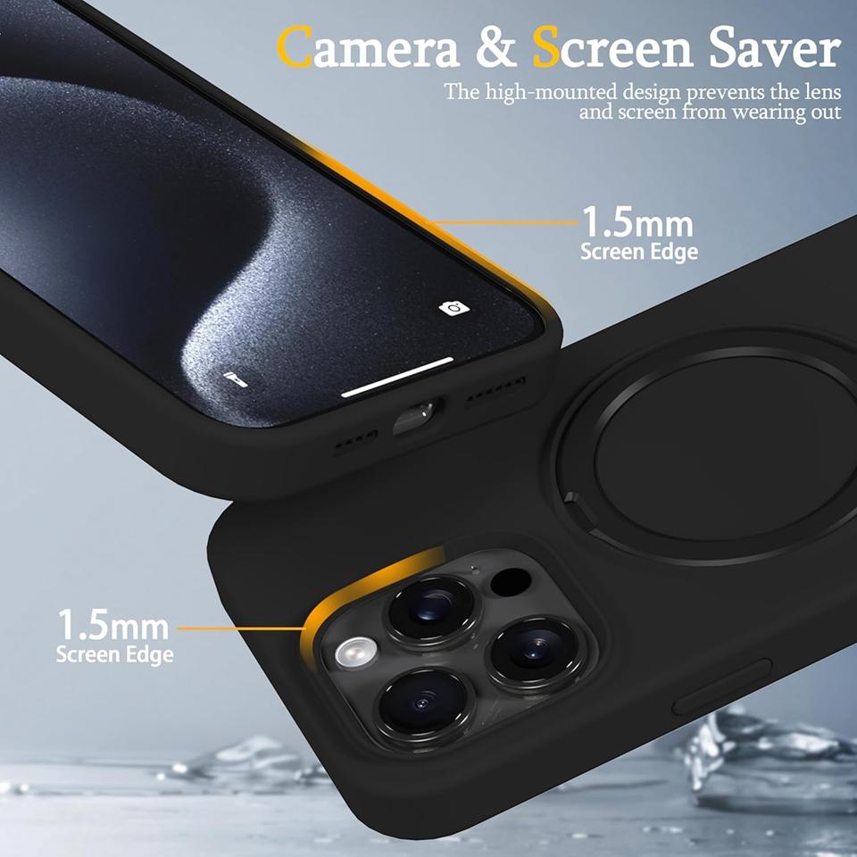 Liduid Silikon Magnetständer Handyhülle Für iPhone 15 14 16 Plus 11 12 13 16 Pro Max Magsafe Ladeschutz Weiche Hülle