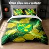 Norwich City Football Design Bed Bedding Set 1 Duvet Cover + 2 Pillowcases Soft Breathable Household Bed Linens