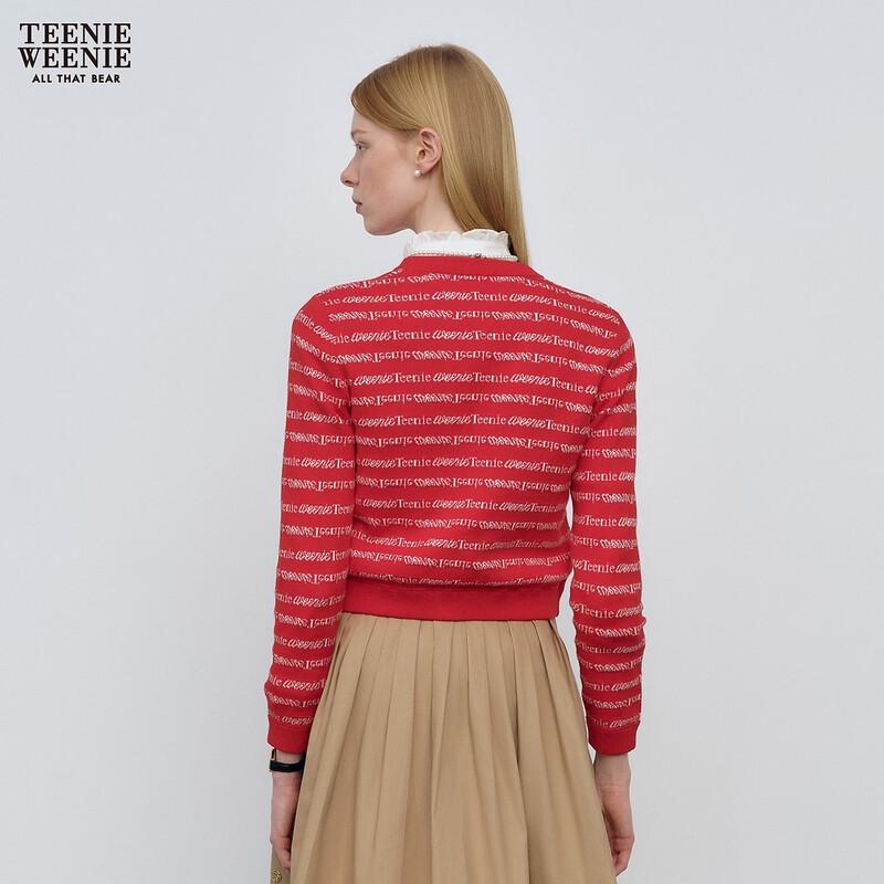 Teenie Weenie Women's Little Bear Letter Knitted Cardigan