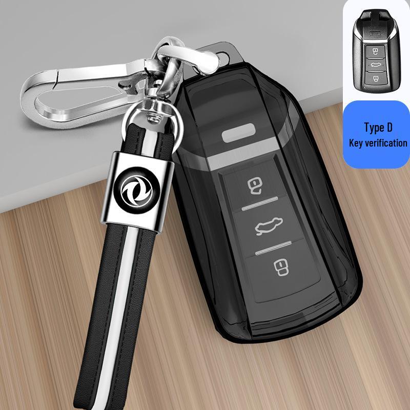 Compatible Transparent Key Case for 2023 Dongfeng Fengshen AX7 Mach & Yixuan GS/EV Models.
