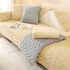Thickened Plush Sofa Cushion Solid Color Non-slip Sofa Towel Winter Nordic Style Sofa Cover