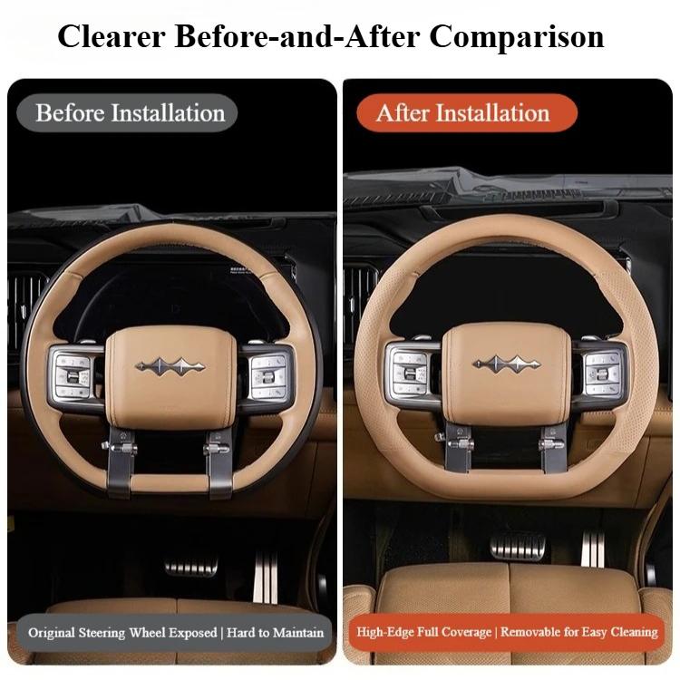 For BYD Formula Leopard 8 2024 2025 Car Leather Steering Wheel Cover Comfortable Anti-Slip Car Steering Wheel Protector