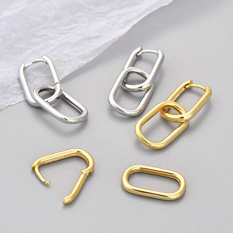New 925 Sterling Silver Simple Style Earrings Personality Charm Women Earrings Birthday Gift for Friends Exquisite Jewelry