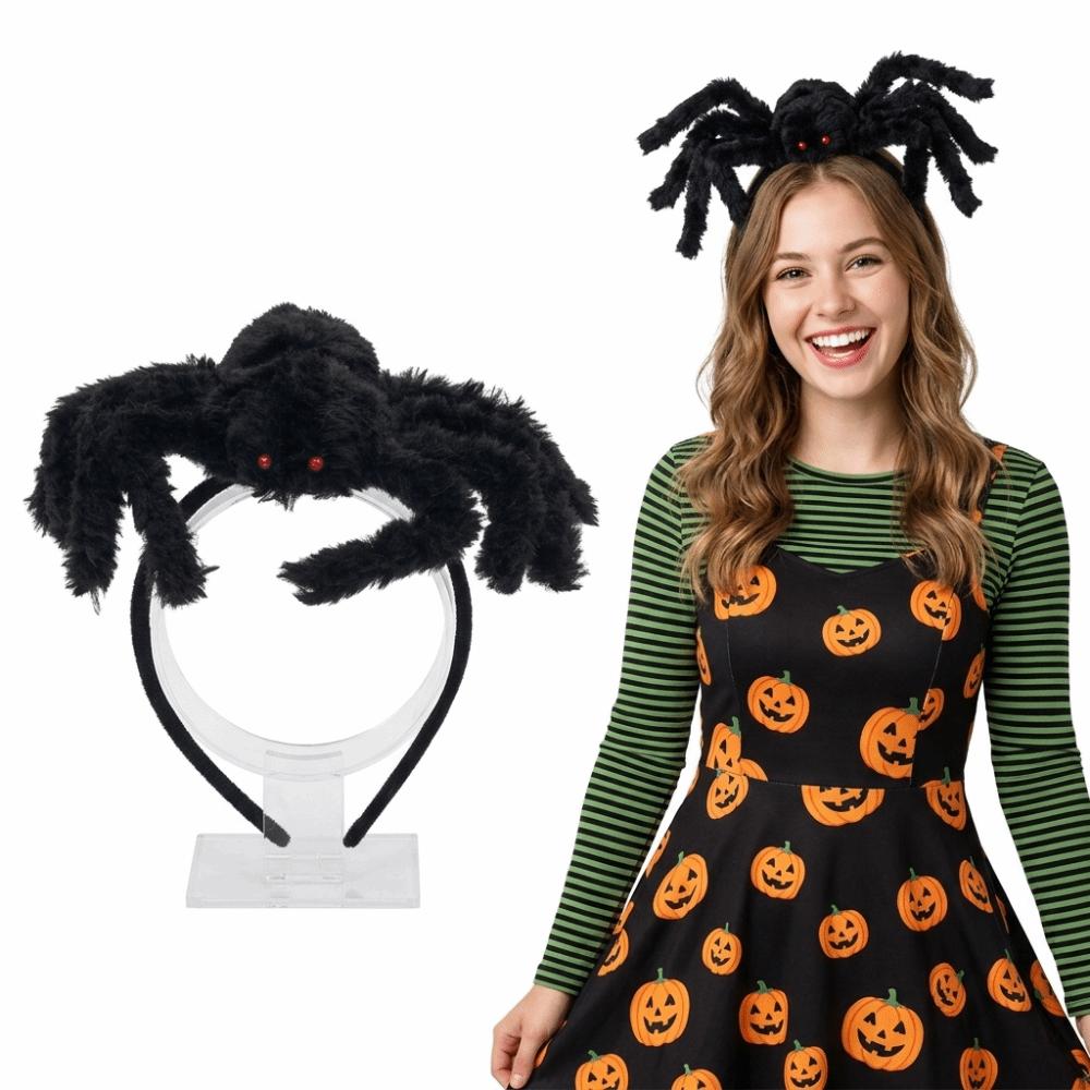 Realistic Plush Spider Headband Scary Style Plush Hair Hoop Spooky Hair Hoop  Cosplay Costume