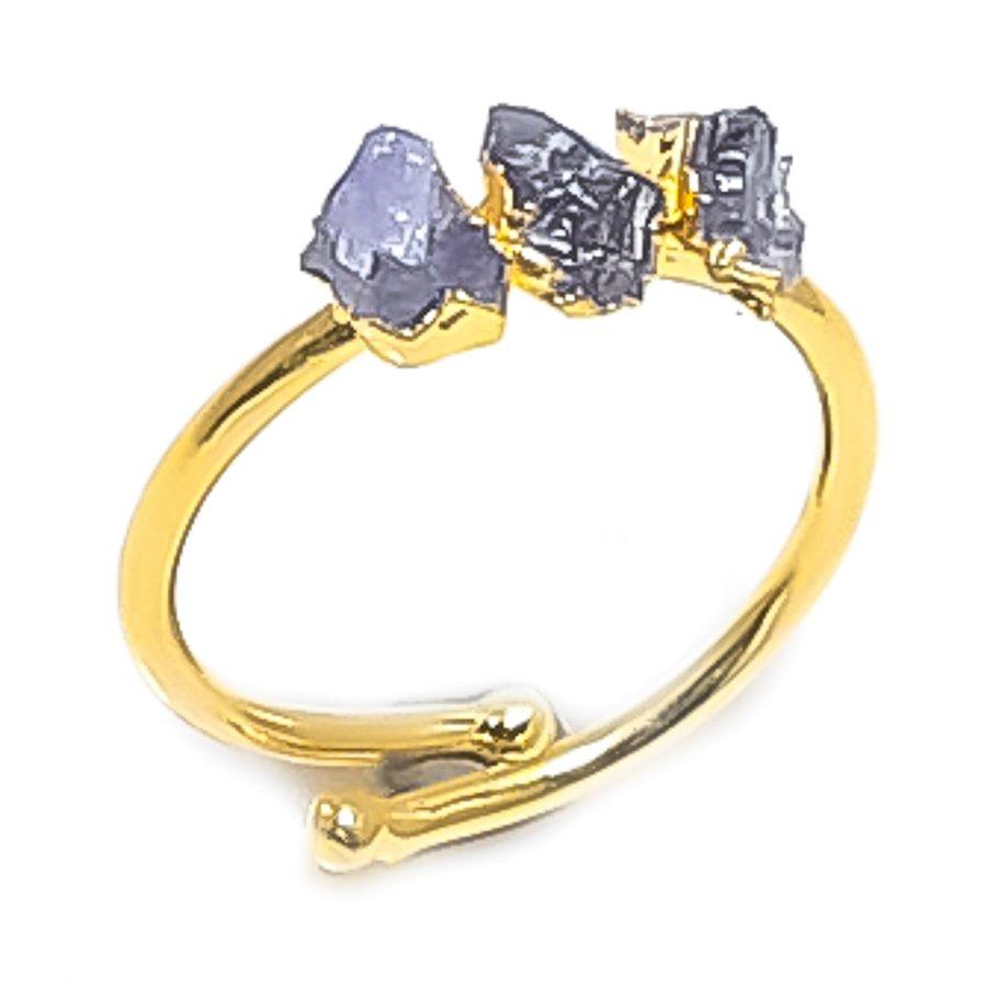 Natural Amethyst Rough 925 Sterling Silver Jewelry Ring Size Adjustable R4R23