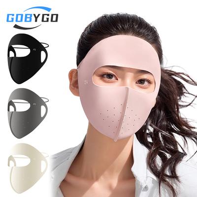 Upf50+ Summer Sun Mask Seamless Breathable 3D Ice Silk Face Cover for Outdoor Sports Cycling