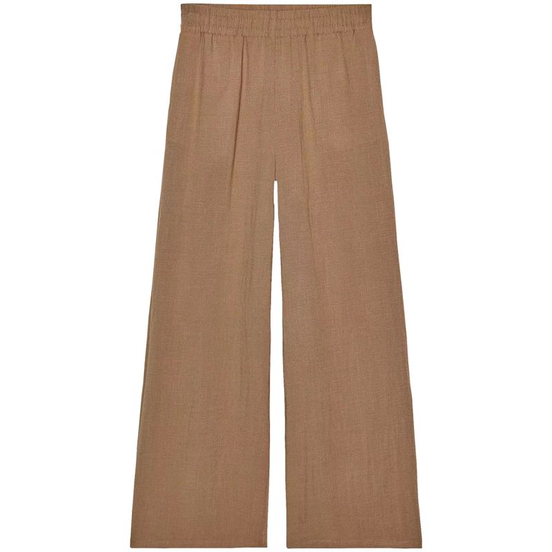 Zaprha 2025 New Arrival Loose Straight Drooping Vacation Style High Waist Casual Wide Leg Pants for Women Slim Looking 2116741
