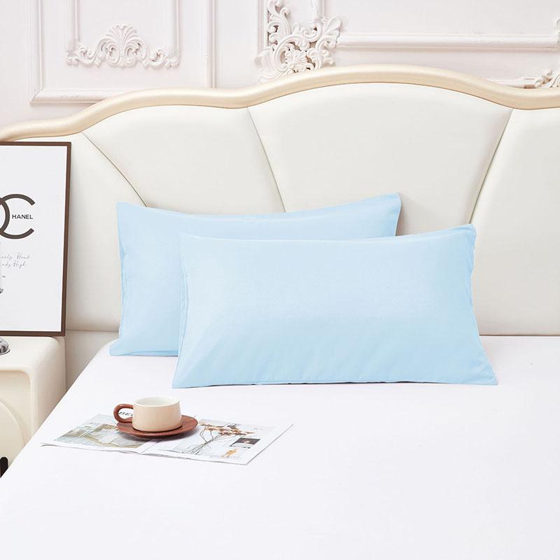 Simple Plain Sanding Pillowcase For Bed Fashion Skin-Friendly Pillow Cover For Single Double 2Pcs Home Textiles For Four Seasons