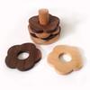 Black Walnut Wooden Tea Cup Mat Coffee Insulation Pad Coaster Kitchen Supplies Decorative Paper Placemats Table 6Pcs