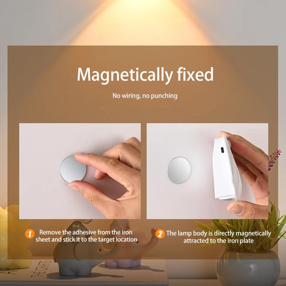 Motion Sensor Light Light Wall Lamp  Wireless Type C USB for Kitchen Bedroom Mural Living Room Indoor Lighting Night Light