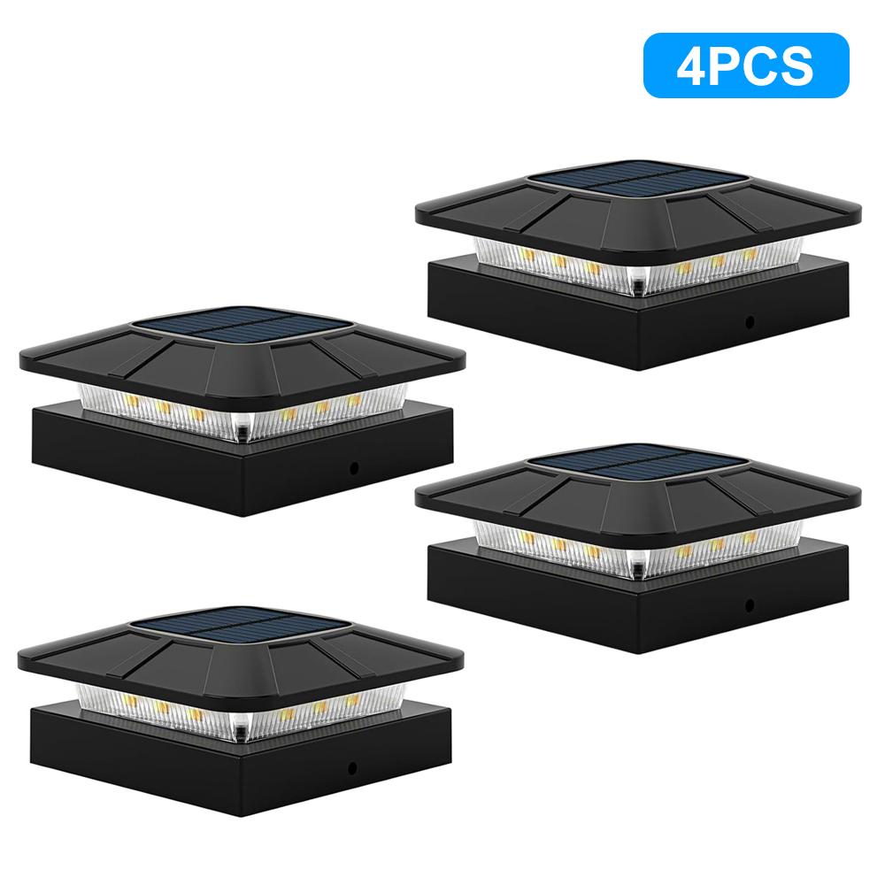Solar Post Cap Lights Outdoor 3 Lighting Modes For Fence Deck Patio Garden Decor Solar Powered Post Lights Fit 4x4 Wood Vinyl