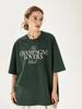 Basic Solid Oversized T-shirt with Old Money Print