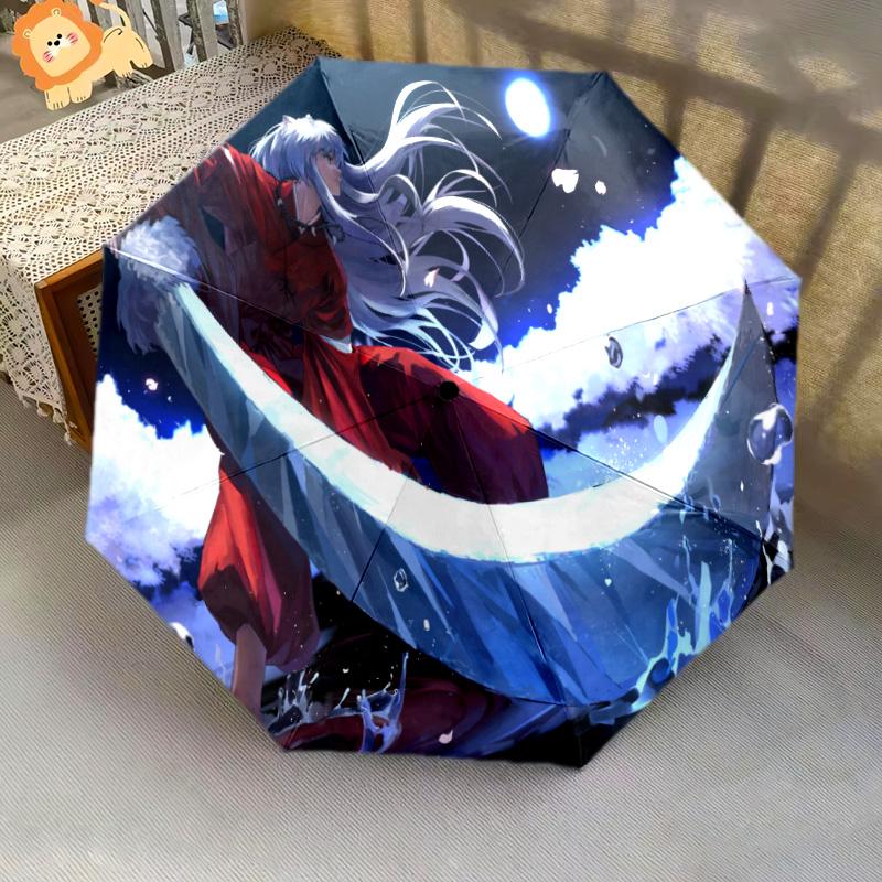 Inuyasha Automatic Umbrella - Suitable Travel Outdoor Portable Umbrella Birthday Gift Daily Essentials
