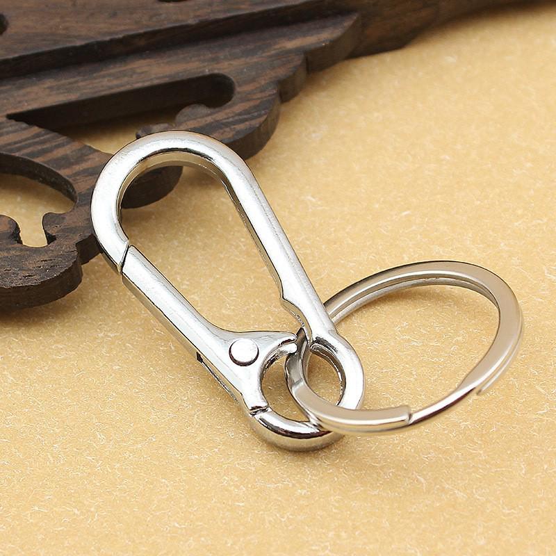 Versatile Stainless Steel Car Keychain for Men and Women - Waist, Bag, and Backpack Hanging Hook