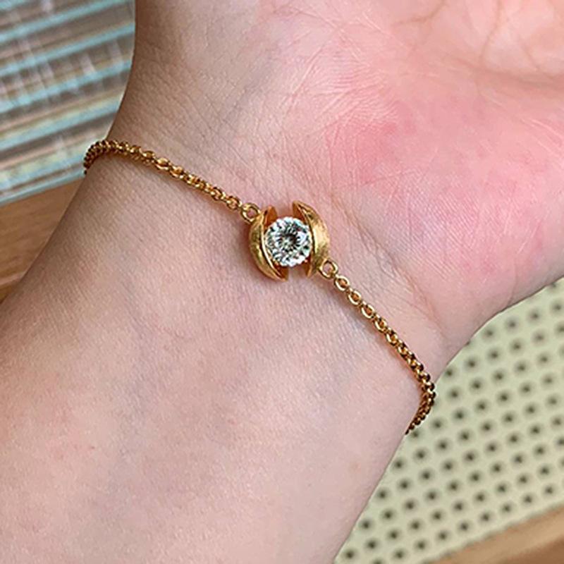 fashion shiny brushed design bangles light luxury New in fantasy diamond bracelet for women and exquisite chain