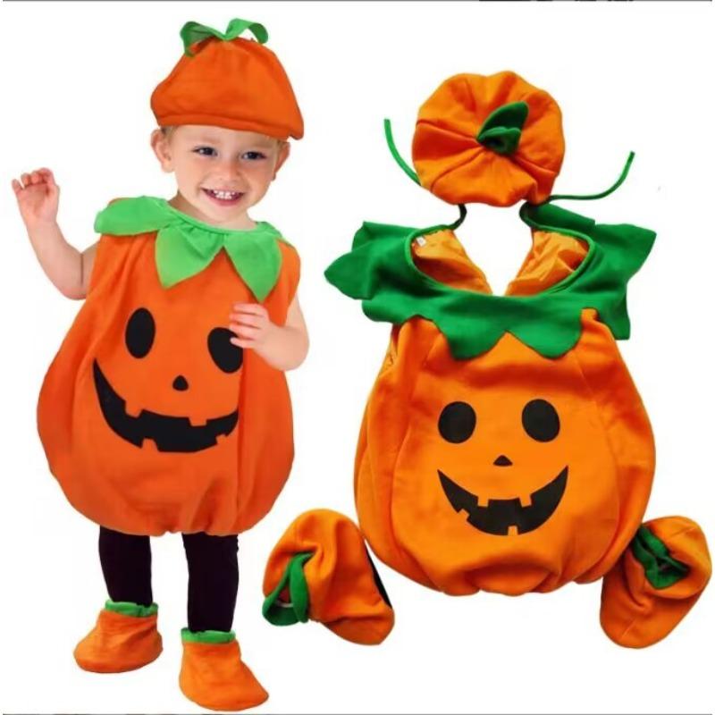 Halloween children's pumpkin parent-child costume pumpkin baby suit baby modeling performance