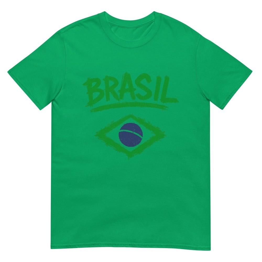 Brasil With Brazilian Flag Unisex Unisex Kids Yellow Brazil Tshirt