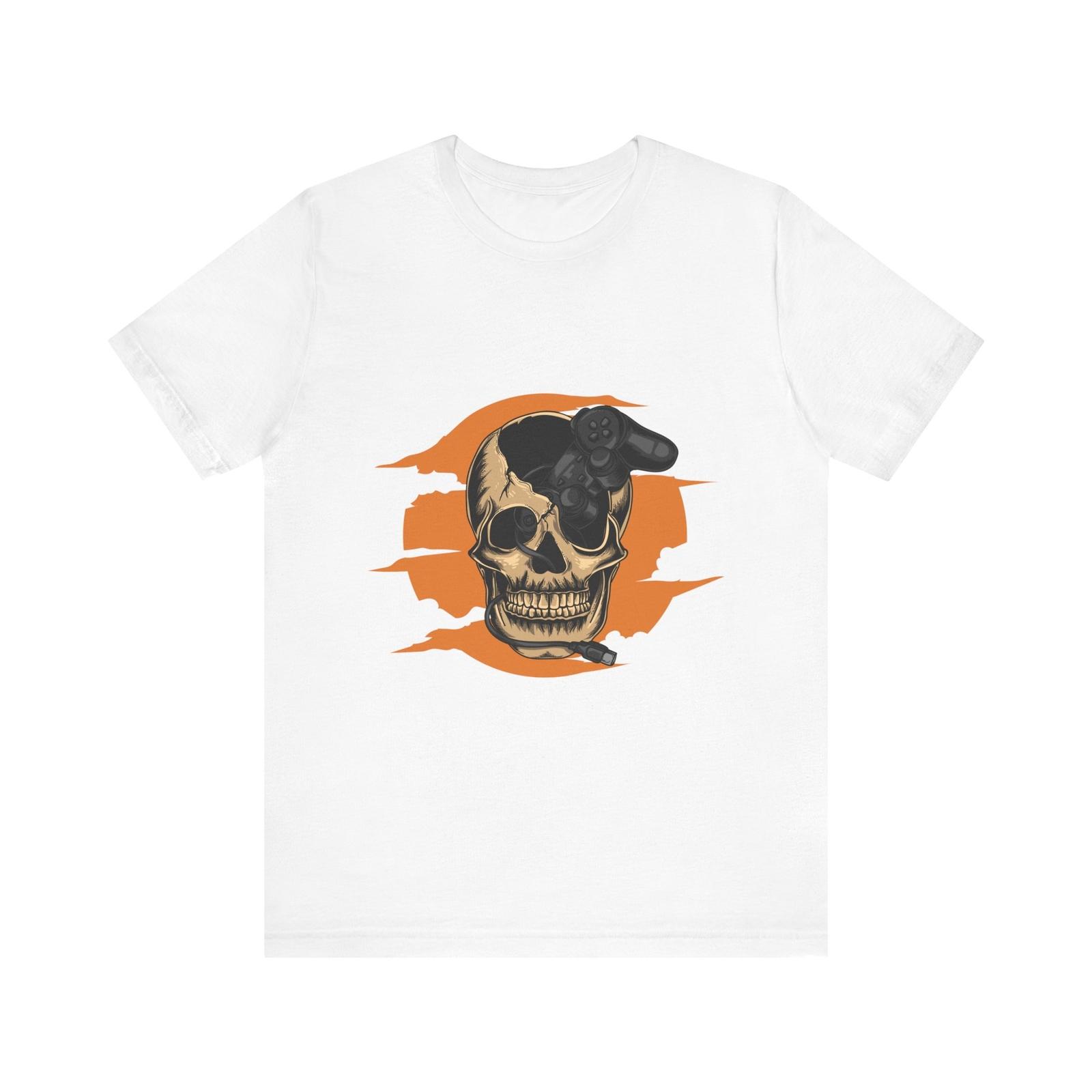 

Skull Gamer Unisex Tee, Gaming Shirt, Casual Wear, Halloween Costume, Birthday 5XL різнокольоровий