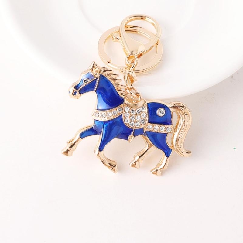 Alloy Horse Shaped Keychain for Vehicles and Bags Multifunctional Design Small Size Ornament Convenience Gift