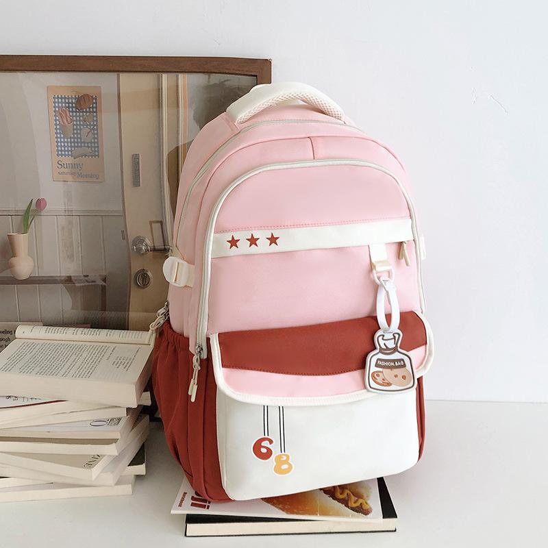 Schoolbag Middle School Student Backpack Cute Cartoon Large Capacity Backpack Junior High School Student Versatile School Bag Campus Style