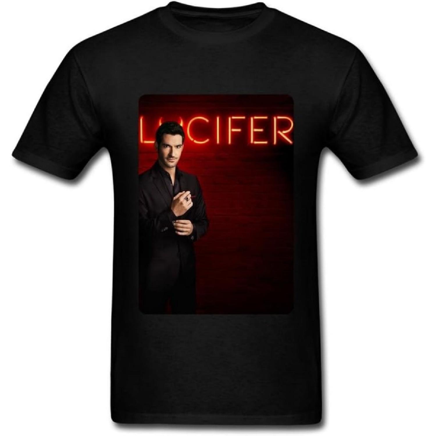 

JuDian Lucifer Tv Show Poster T Shirt For Men XXXXXL різнокольоровий