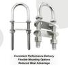 Stainless Steel U-bolts M8/M10/M12 Specification Screws and Bolts Heavy Duty Hardware Accessories for Ships and Yachts