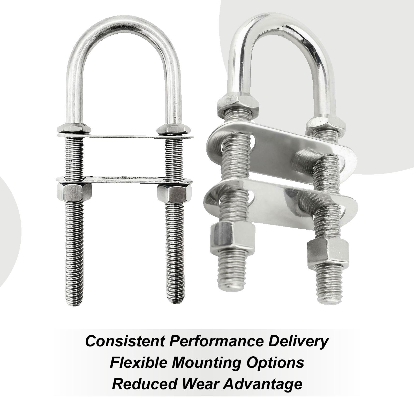 Stainless steel U-bolts M8/M10/M12 specification screws and bolts Heavy Duty hardware accessories for ships and yachts